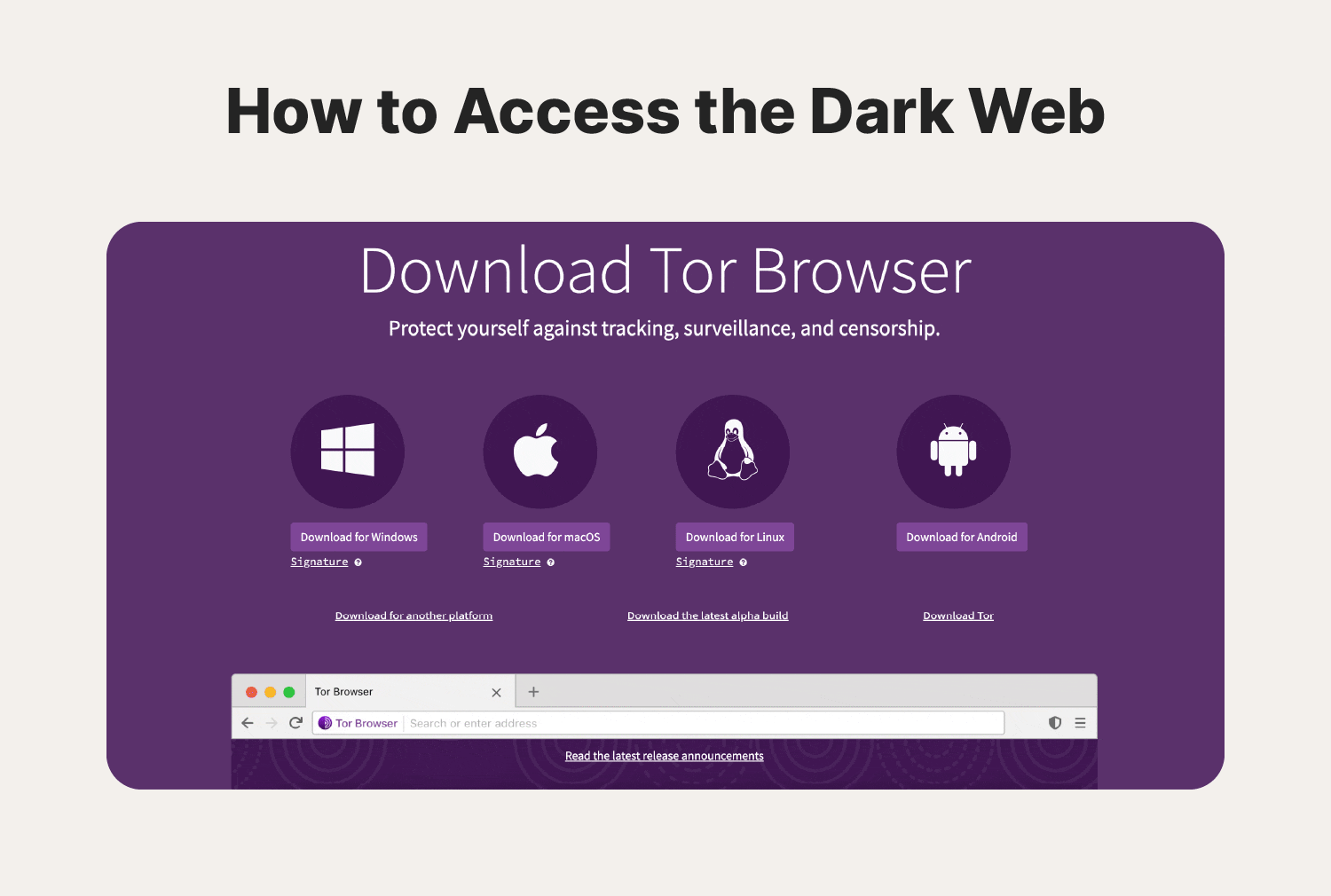 An overview of how to access the dark web.